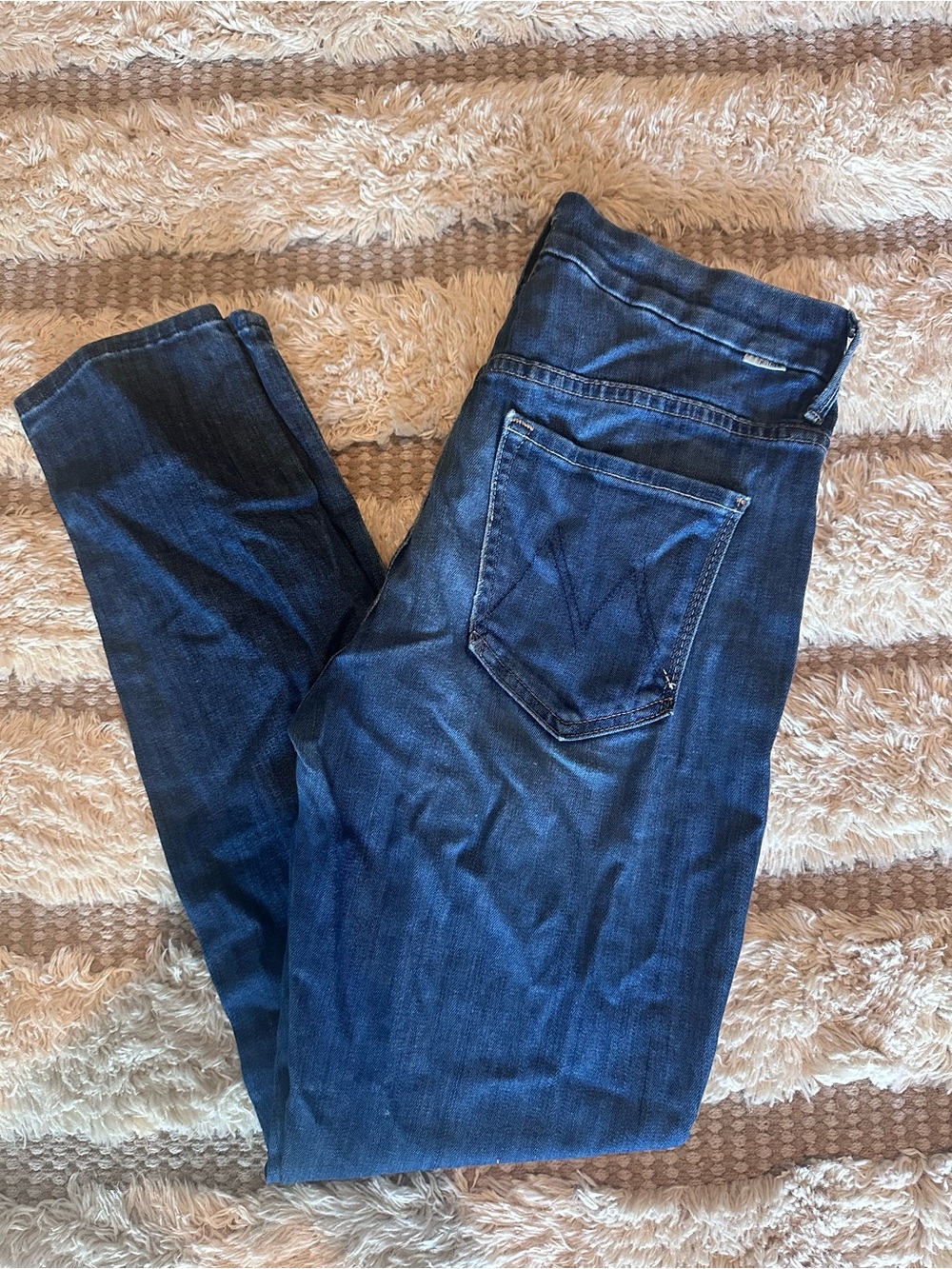 MOTHER Dark Indigo Skinny Jeans